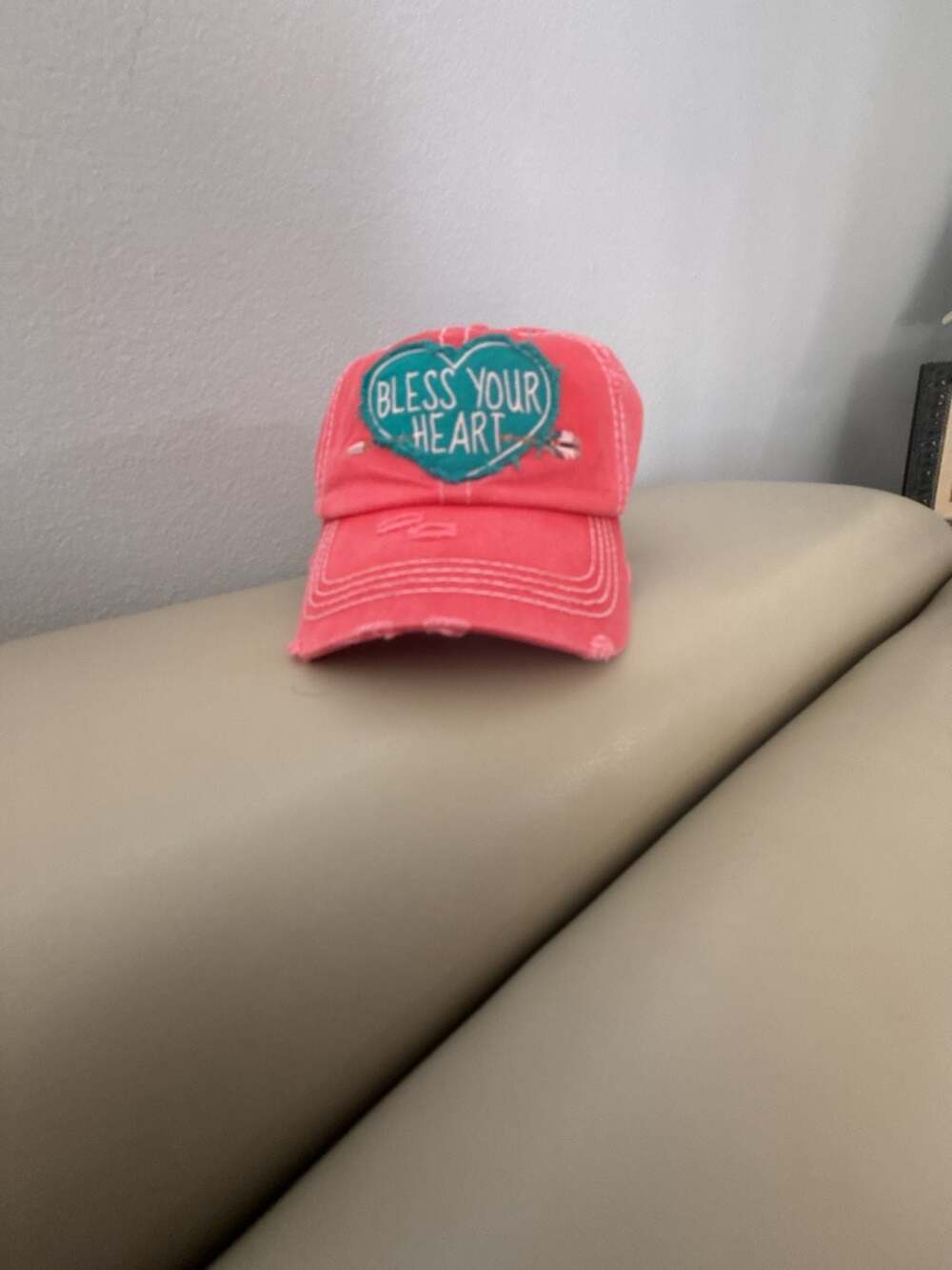 Girlie Girl Originals Bless Your Heart Baseball Cap Hot Pink